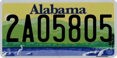 AL license plate 2AO5805
