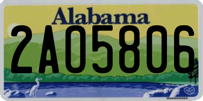 AL license plate 2AO5806