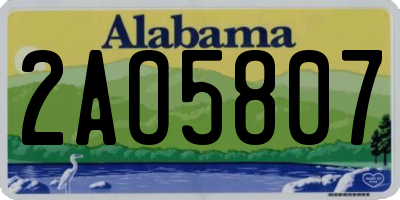 AL license plate 2AO5807