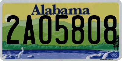 AL license plate 2AO5808