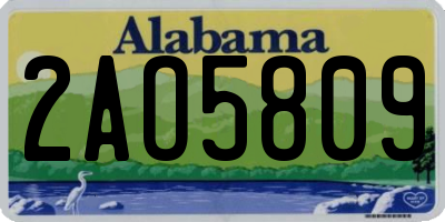 AL license plate 2AO5809