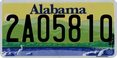 AL license plate 2AO5810