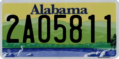 AL license plate 2AO5811