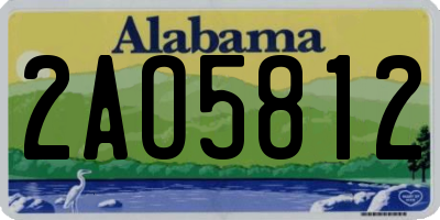AL license plate 2AO5812