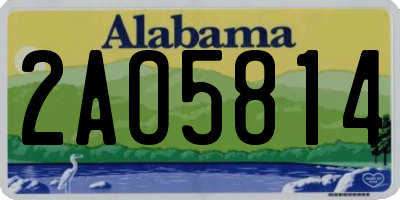 AL license plate 2AO5814