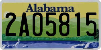 AL license plate 2AO5815