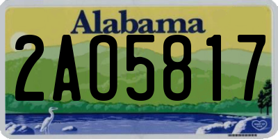 AL license plate 2AO5817