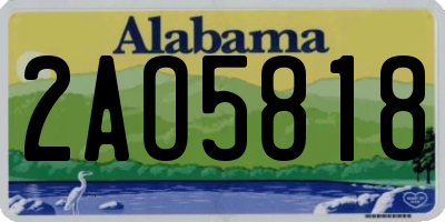 AL license plate 2AO5818
