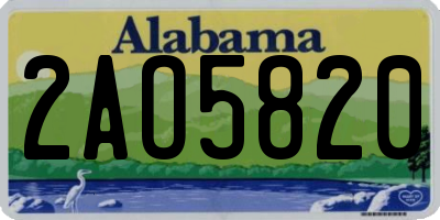 AL license plate 2AO5820