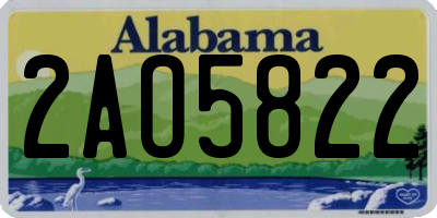 AL license plate 2AO5822