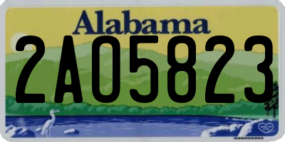 AL license plate 2AO5823