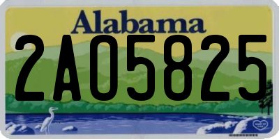 AL license plate 2AO5825