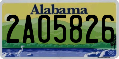 AL license plate 2AO5826
