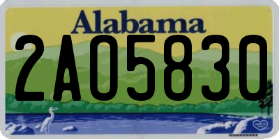 AL license plate 2AO5830