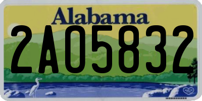 AL license plate 2AO5832