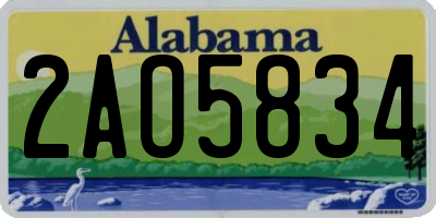 AL license plate 2AO5834