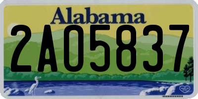 AL license plate 2AO5837