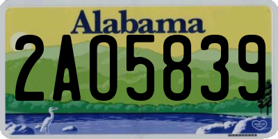 AL license plate 2AO5839