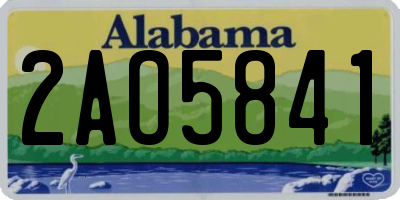 AL license plate 2AO5841