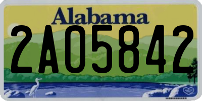 AL license plate 2AO5842
