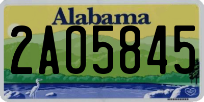 AL license plate 2AO5845