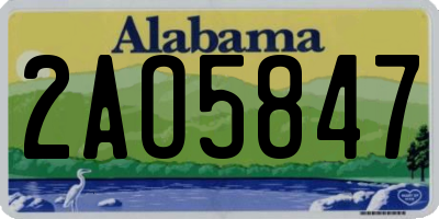 AL license plate 2AO5847
