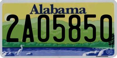 AL license plate 2AO5850