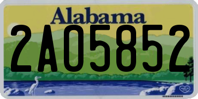 AL license plate 2AO5852