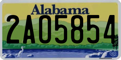 AL license plate 2AO5854