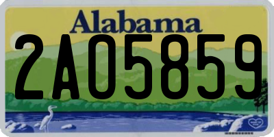 AL license plate 2AO5859