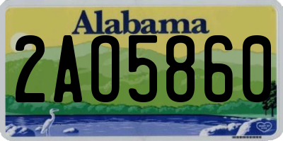 AL license plate 2AO5860