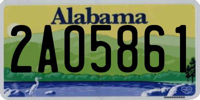 AL license plate 2AO5861