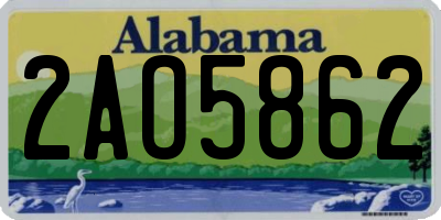 AL license plate 2AO5862