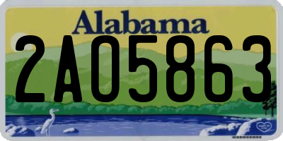AL license plate 2AO5863