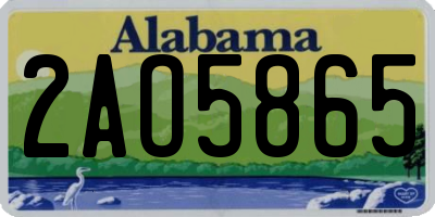 AL license plate 2AO5865