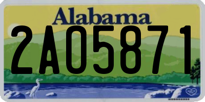 AL license plate 2AO5871