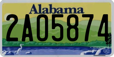 AL license plate 2AO5874