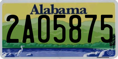 AL license plate 2AO5875