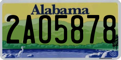 AL license plate 2AO5878