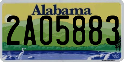 AL license plate 2AO5883