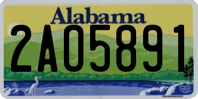 AL license plate 2AO5891