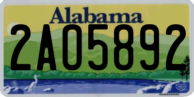 AL license plate 2AO5892