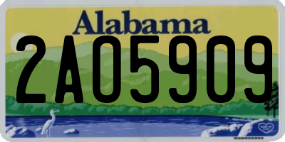 AL license plate 2AO5909