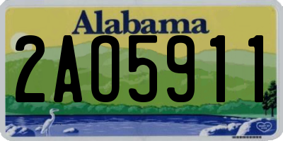 AL license plate 2AO5911