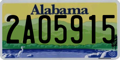 AL license plate 2AO5915