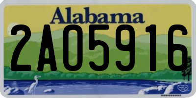 AL license plate 2AO5916