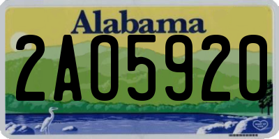 AL license plate 2AO5920