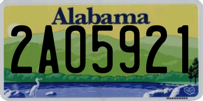 AL license plate 2AO5921