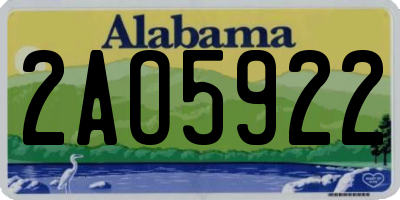 AL license plate 2AO5922