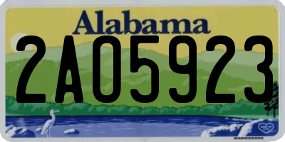 AL license plate 2AO5923